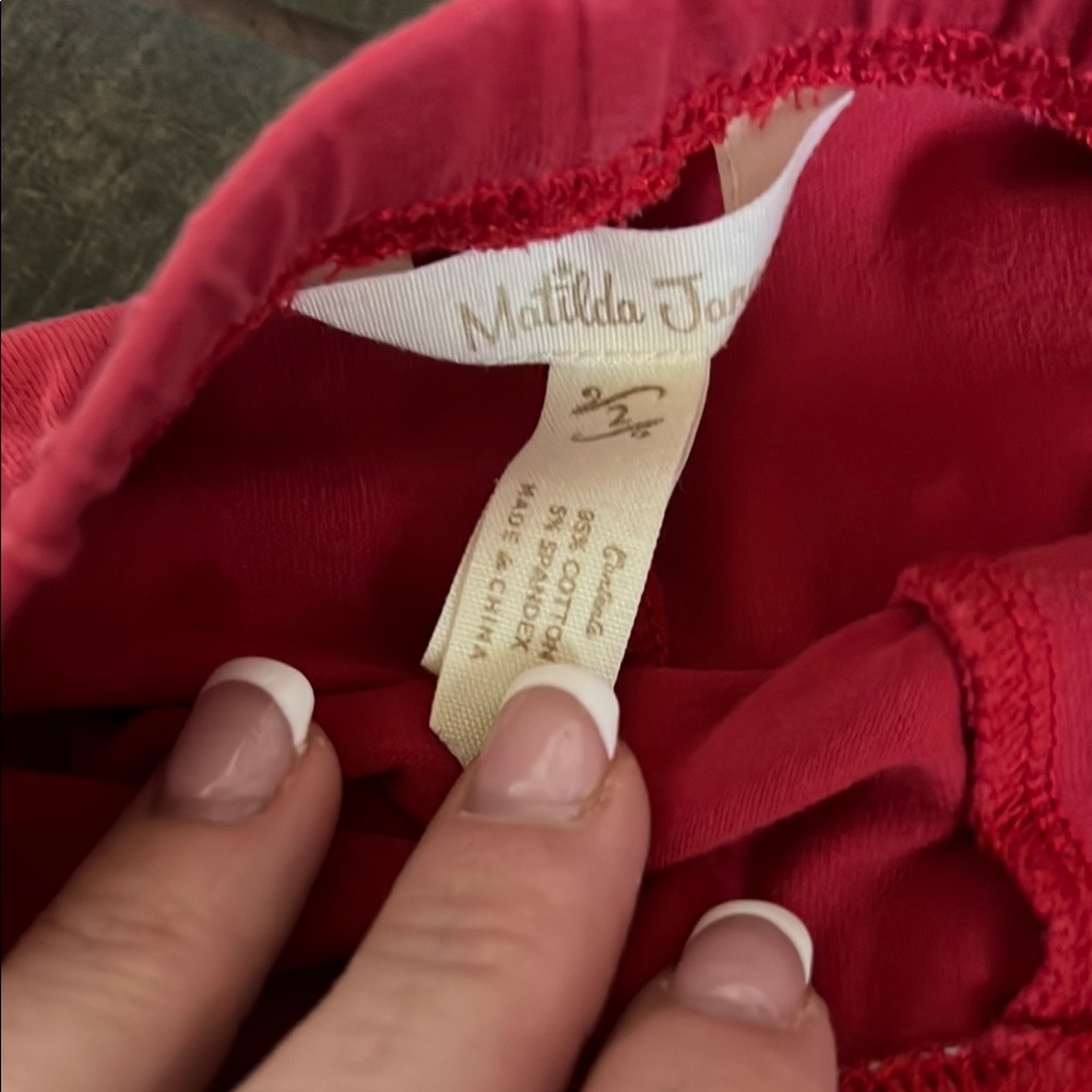 Matilda Jane red Ruffle Leggings - Picture 3 of 4